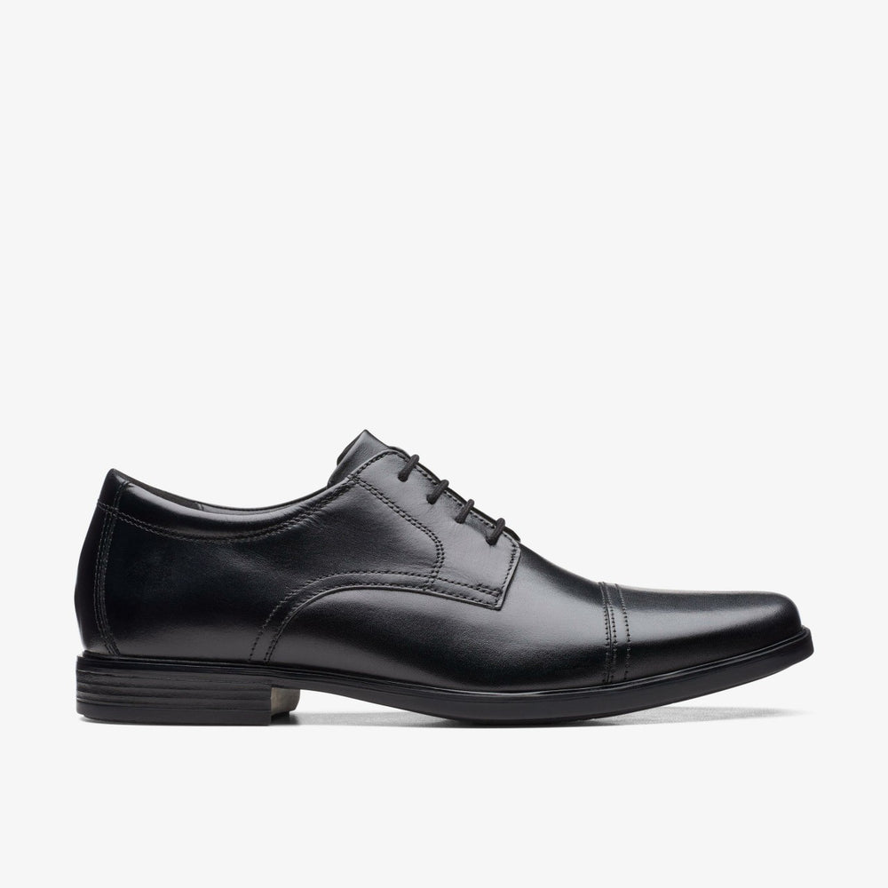 Howard Cap Black Leather | Clarks