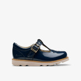 Crown Print Toddler Navy Patent | Clarks