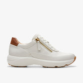 Tivoli Zip Off White Leather | Clarks