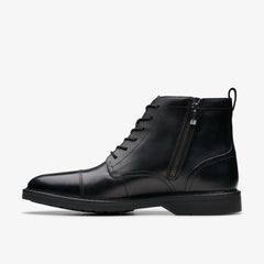 Aldwin Cap Black Leather | Clarks