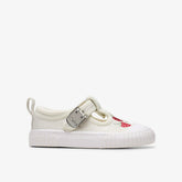 Foxing Berry Toddler Silver Fabric | Clarks