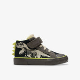 Foxing Rex Hi Toddler Black Canvas | Clarks