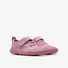 Foxing Stitch Toddler Pink Fabric | Clarks