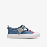 Foxing Berry Toddler Blue Canvas | Clarks
