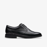 Jonwin Wing Youth Black Leather | Clarks