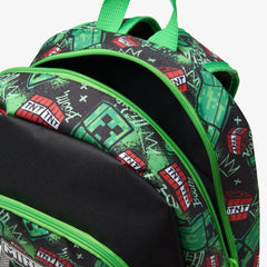 Minecraft Large Backpack Black/Green | Clarks