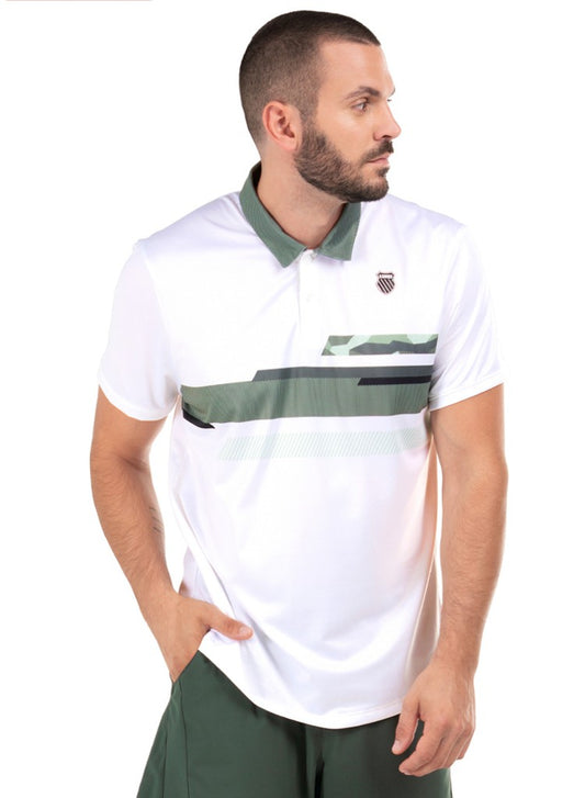 Men T-Shirts & Tops | K-Swiss CAMO STRIPE POLO S/S White