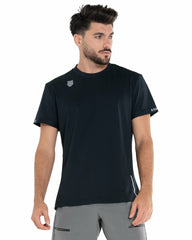 Men T-Shirts & Tops | K-Swiss TECH PIQUE CREW Black