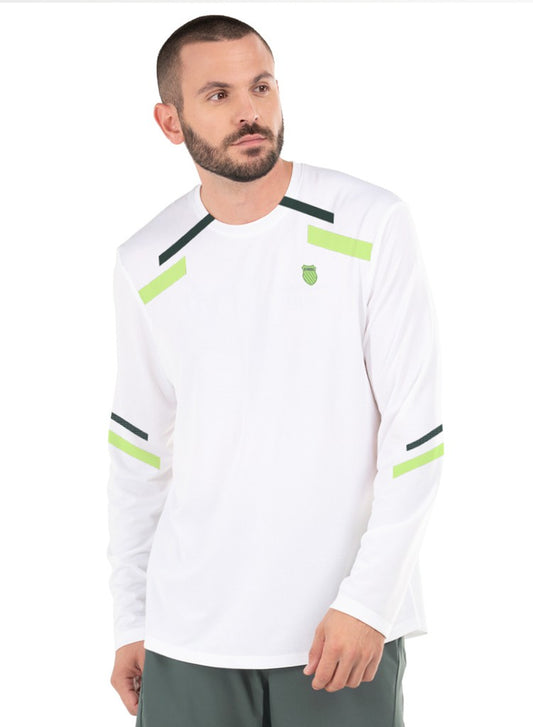 Men Tennis | K-Swiss DYNAMIC STRIPE L/S White
