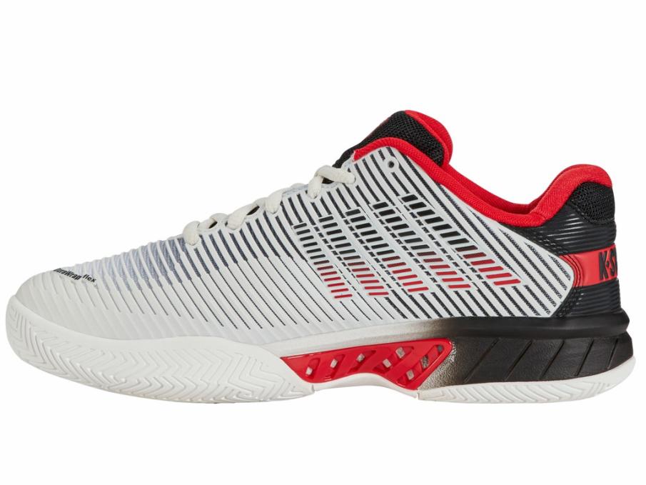Men Tennis | K-Swiss HYPERCOURT EXPRESS 2 Bright White/stretch Limo/high Risk Red