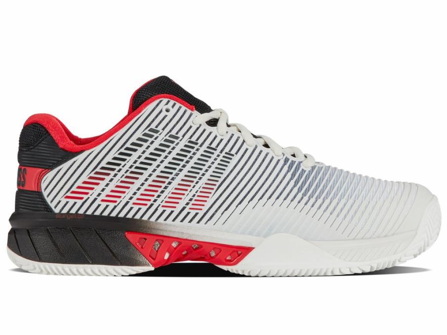 Men Tennis | K-Swiss HYPERCOURT EXPRESS 2 CLAY Bright White/stretch Limo/high Risk Red