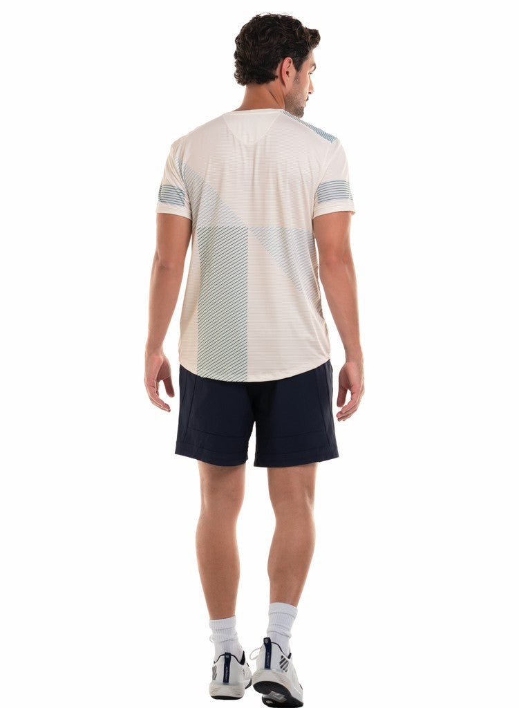 Men Tennis & Pickleball | K-Swiss BLUE HEAT T-SHIRT S/S Star White
