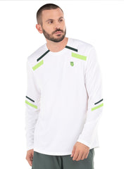 Men Tennis & Pickleball | K-Swiss DYNAMIC STRIPE L/S White