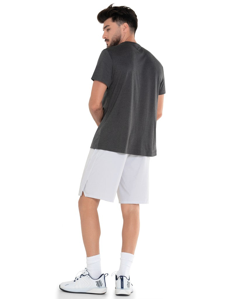 Men Tennis & Pickleball | K-Swiss LUXE TECH CREW Heather Black