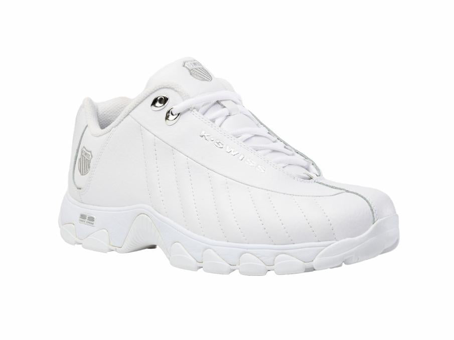 Men Wide Shoes | K-Swiss ST329 CMF White/silver/silver