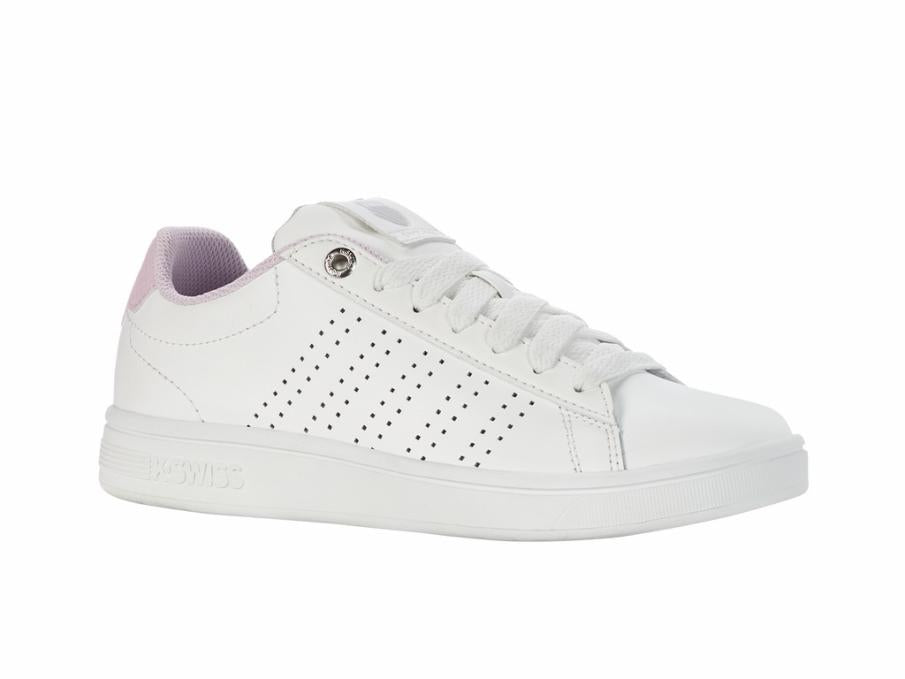 Women Lifestyle | K-Swiss BASE COURT Brilliant White/lilac Snow/gray Violet