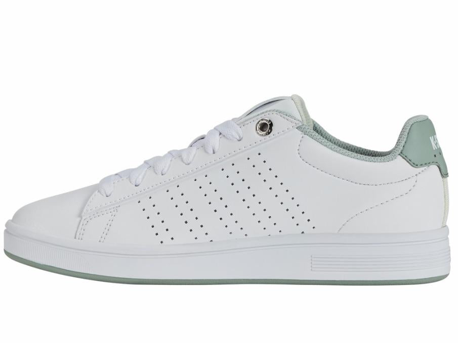 Women Lifestyle | K-Swiss BASE COURT White/canary Green/frosty Green