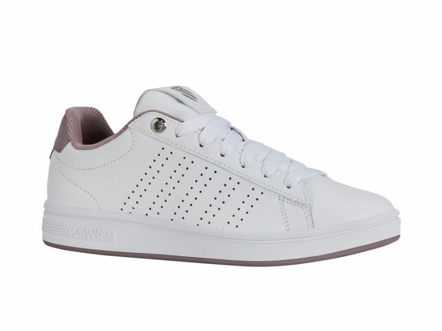 Women Lifestyle | K-Swiss BASE COURT White/gray Violet/purple Dove