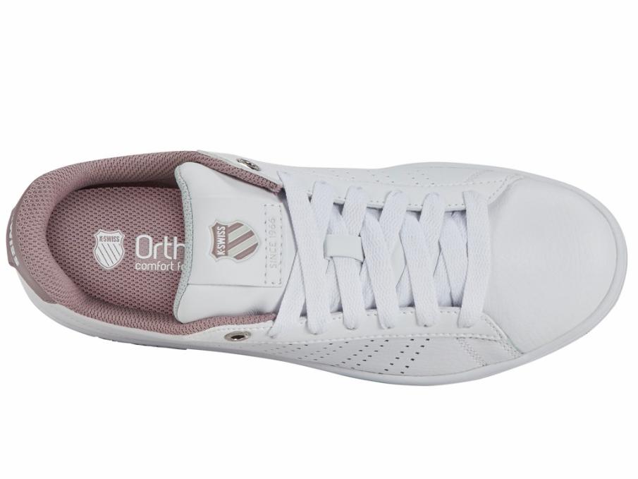 Women Lifestyle | K-Swiss BASE COURT White/gray Violet/purple Dove
