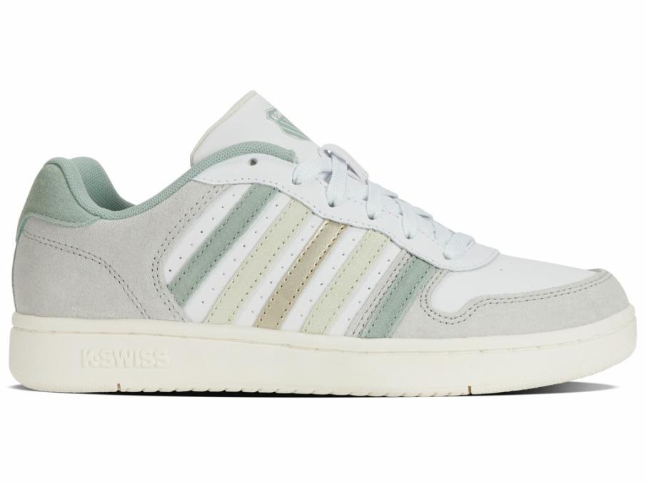 Women Lifestyle | K-Swiss COURT PALISADES White/canary Green/frosty Green/champagne Gold