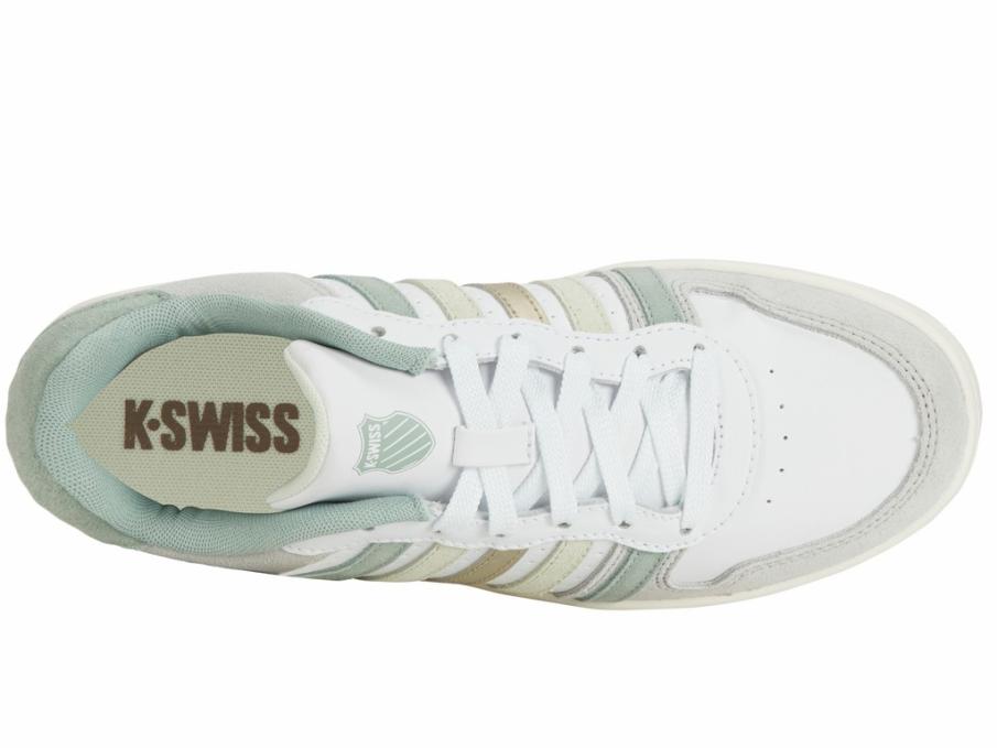 Women Lifestyle | K-Swiss COURT PALISADES White/canary Green/frosty Green/champagne Gold