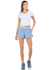 Women T-Shirts & Tops | K-Swiss CUT ABOVE CROP S/S Glacier