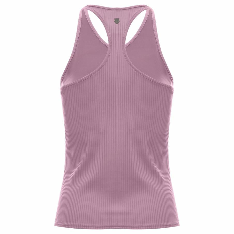 Women T-Shirts & Tops | K-Swiss RIB TANK W/BRA Soft Berry