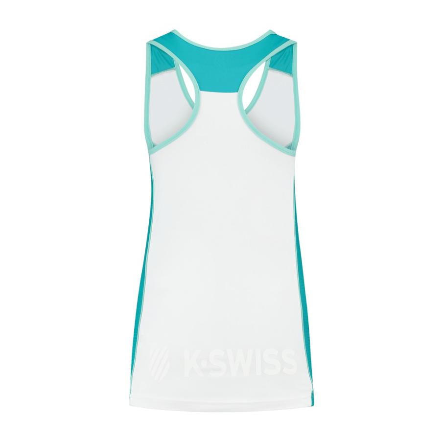 Women T-Shirts & Tops | K-Swiss WOMENS HYPERCOURT SPEED TANK White / Algiers Blue