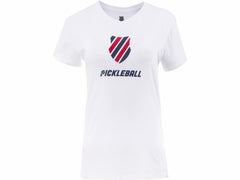 Women T-Shirts & Tops | K-Swiss WOMENS PICKLEBALL T-SHIRT White/blue/red