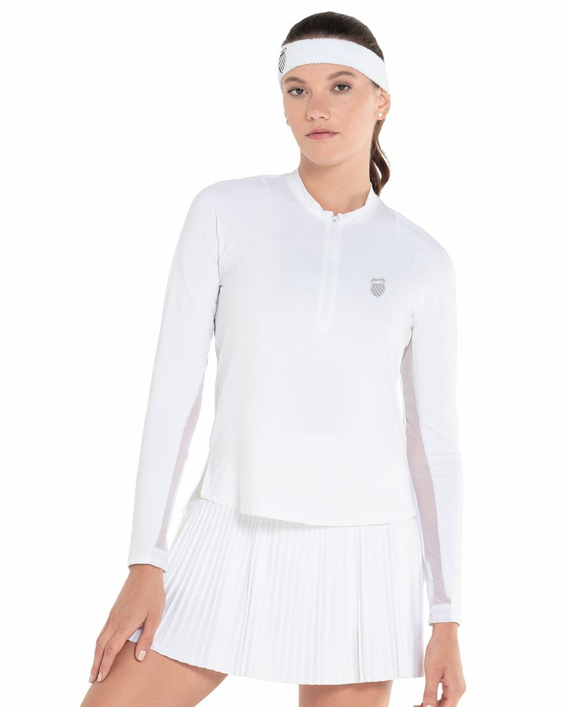 Women Tennis | K-Swiss EXCEL ZIP L/S White