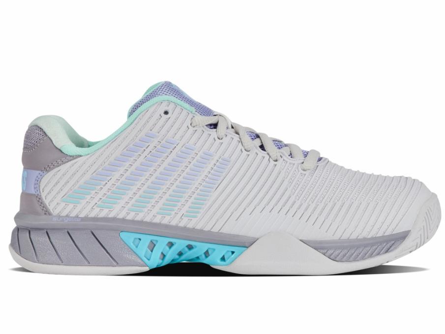 Women Tennis | K-Swiss HYPERCOURT EXPRESS 2 Nimbus Cloud/lilac Gray/neon Purple