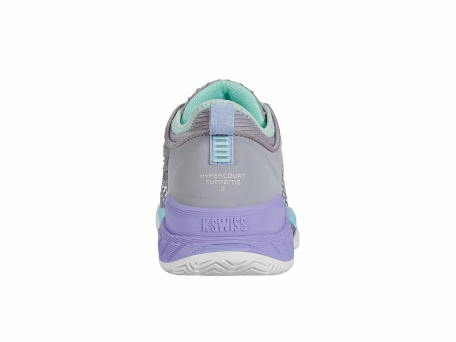 Women Tennis | K-Swiss HYPERCOURT SUPREME 2 Lilac Gray/nimbus Cloud/neon Purple