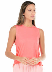 Women Tennis & Pickleball | K-Swiss BACK COURT TANK Flamingo