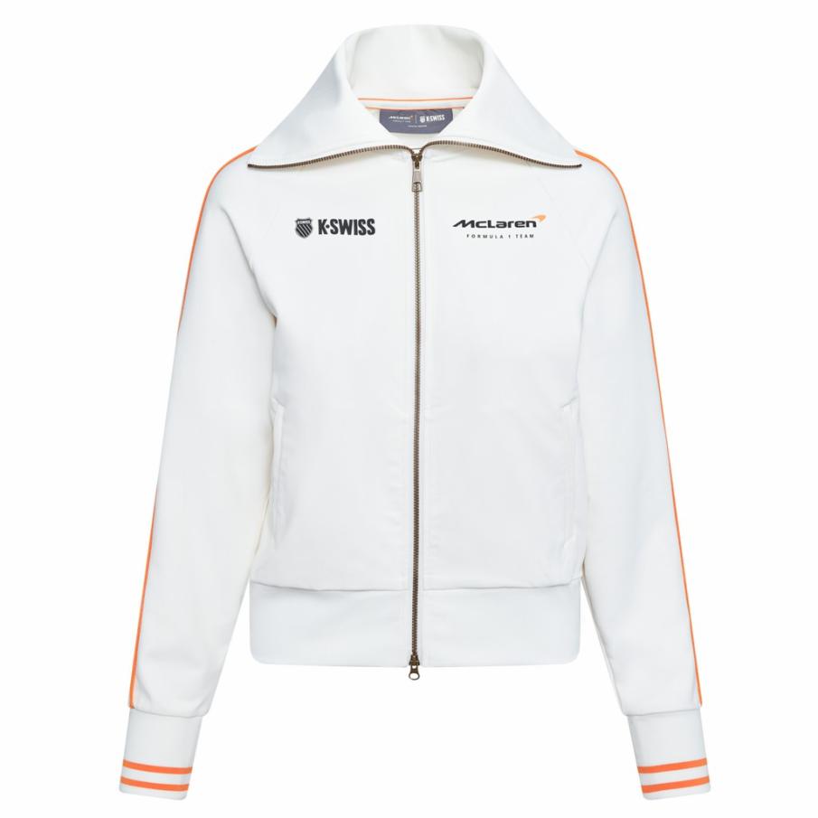 Women Tennis & Pickleball | K-Swiss MCLAREN VINTAGE SOFT TRACK JACKET White