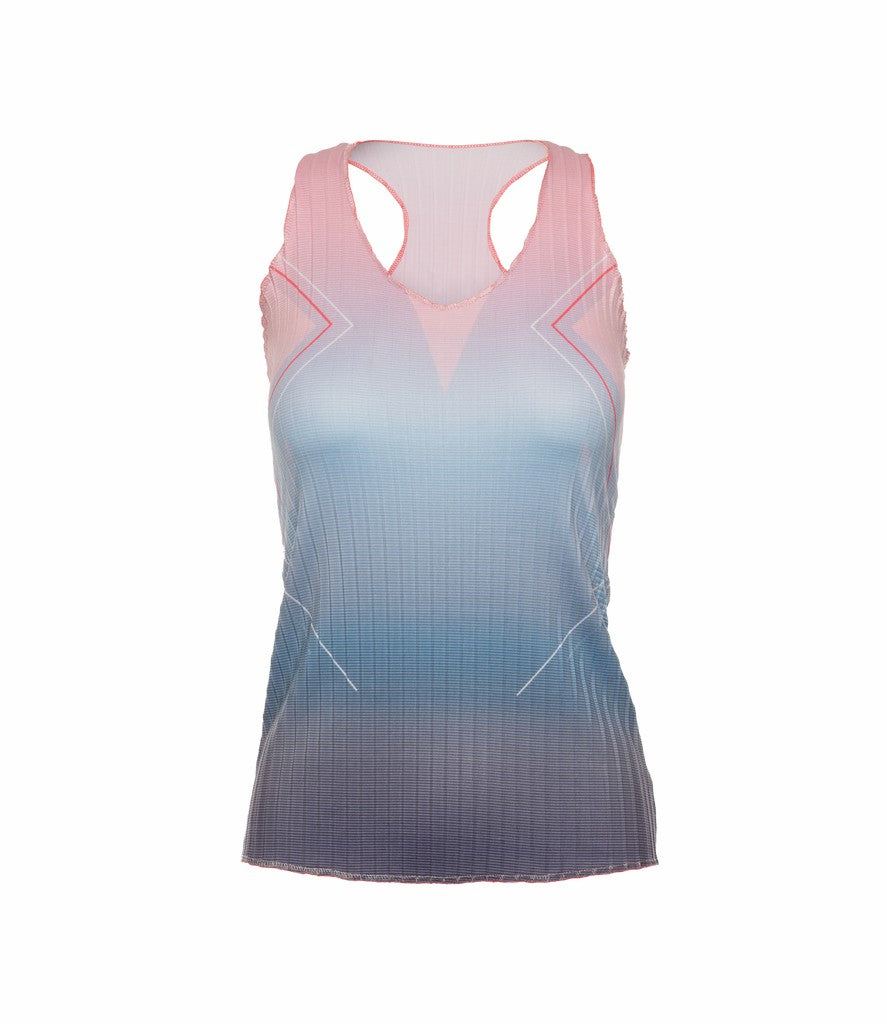 Women Tennis & Pickleball | K-Swiss PLEATED V-NECK TANK Silverlake Blue