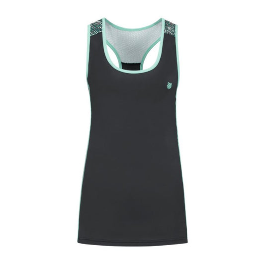 Women Tennis & Pickleball | K-Swiss WOMENS HYPERCOURT SPEED TANK Limo Black / Aruba
