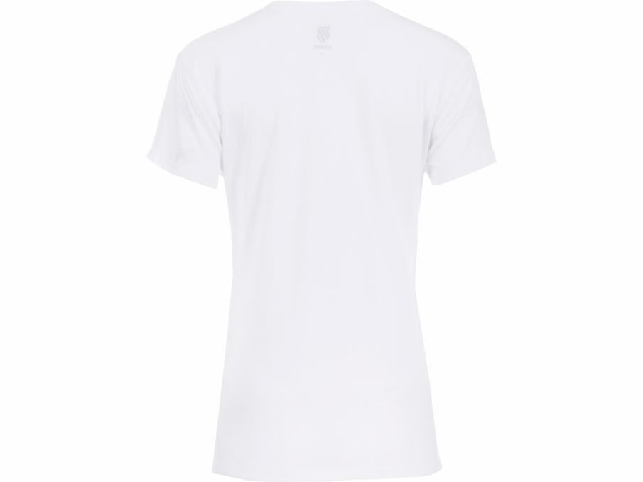 Women Tennis & Pickleball | K-Swiss WOMENS PICKLEBALL T-SHIRT White/blue/red