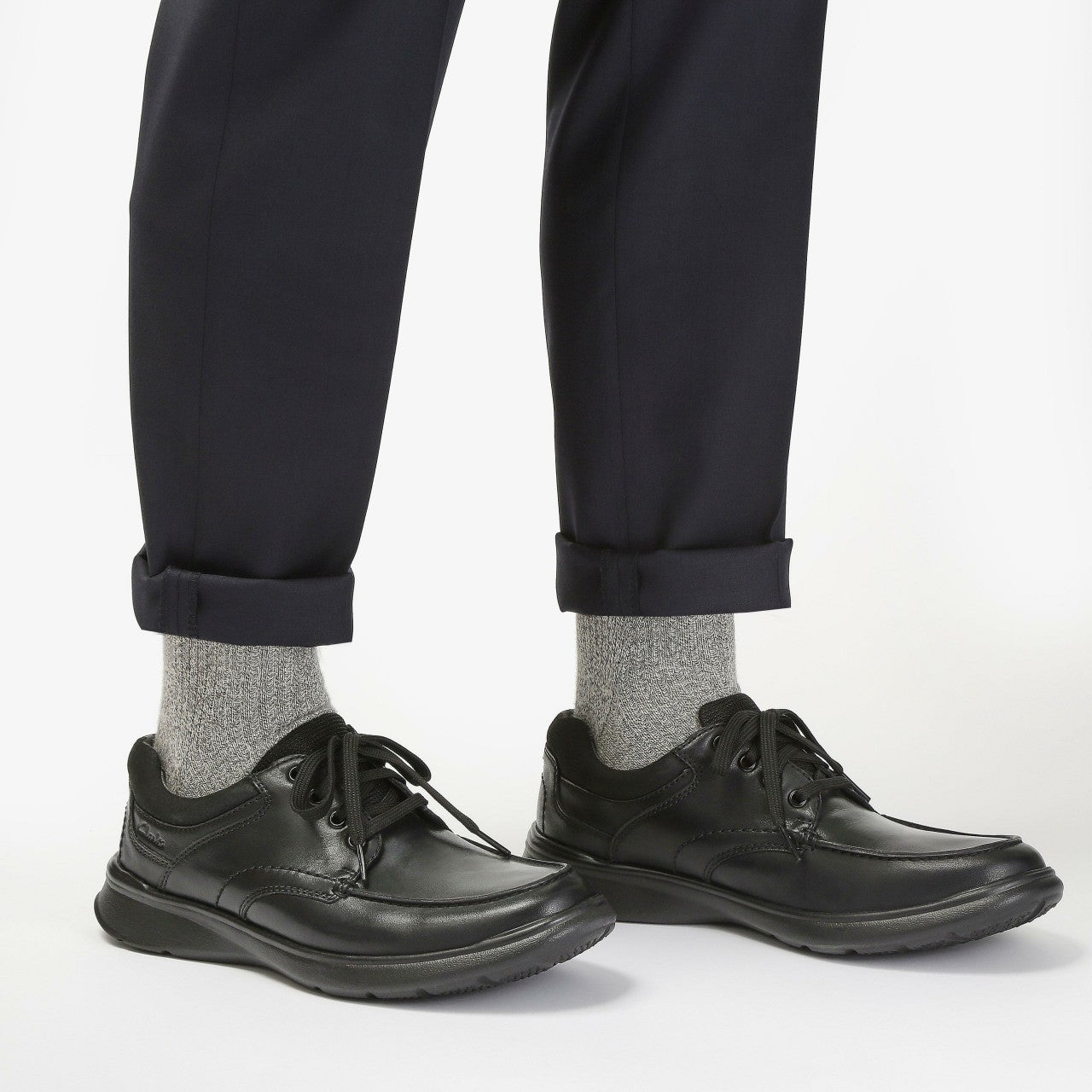 Cotrell Edge Black Smooth Leather | Clarks
