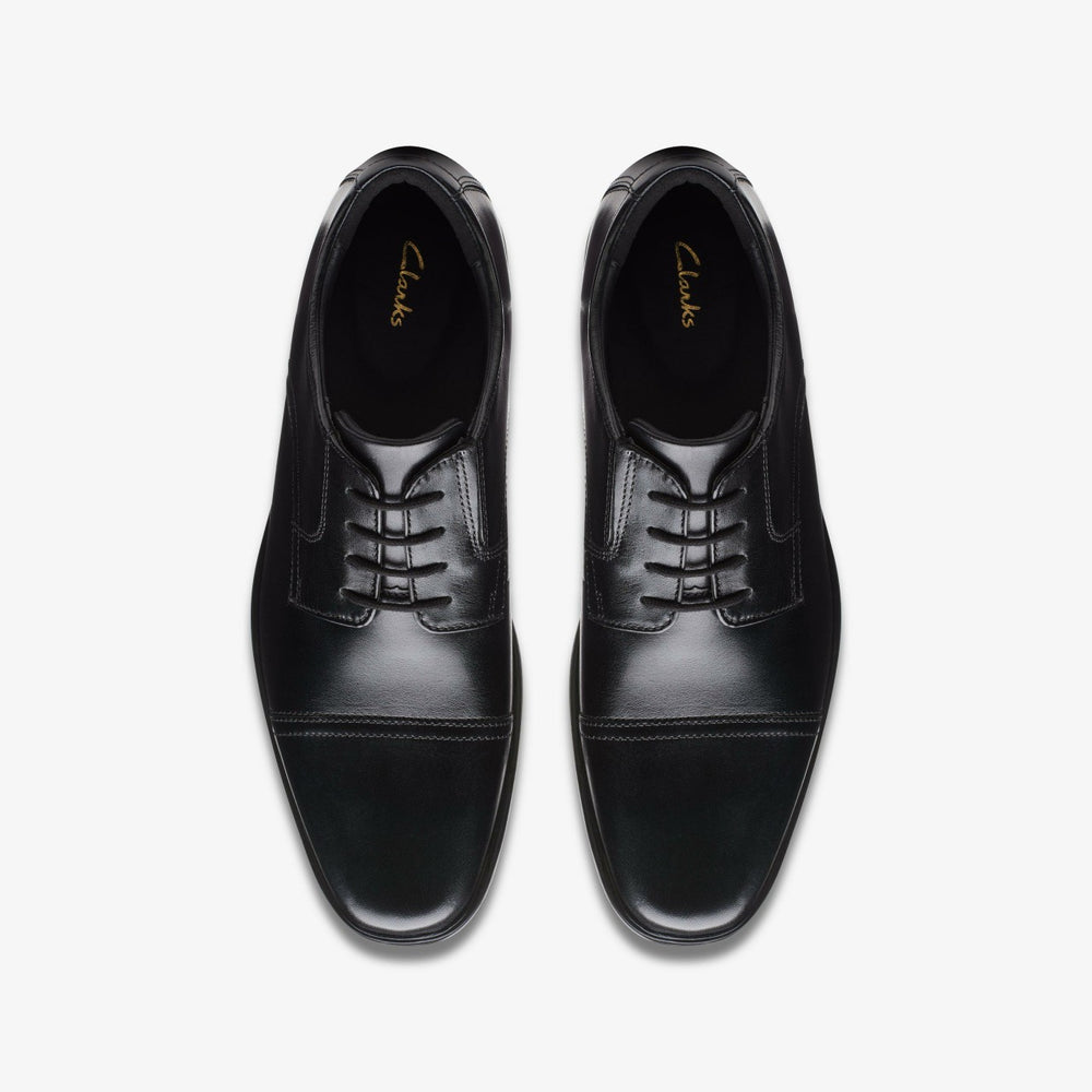 Howard Cap Black Leather | Clarks