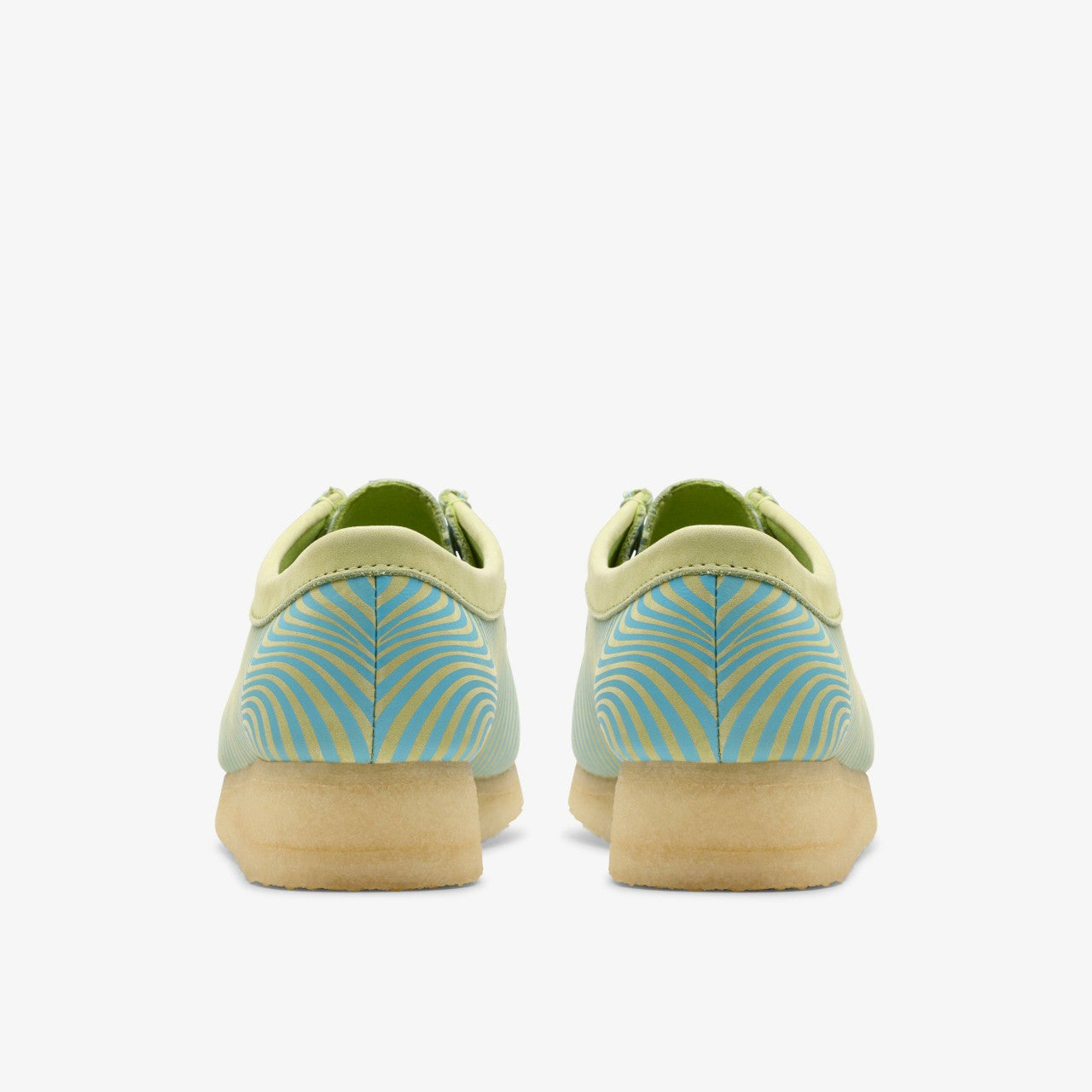 Wallabee Blue/Lime Print | Clarks