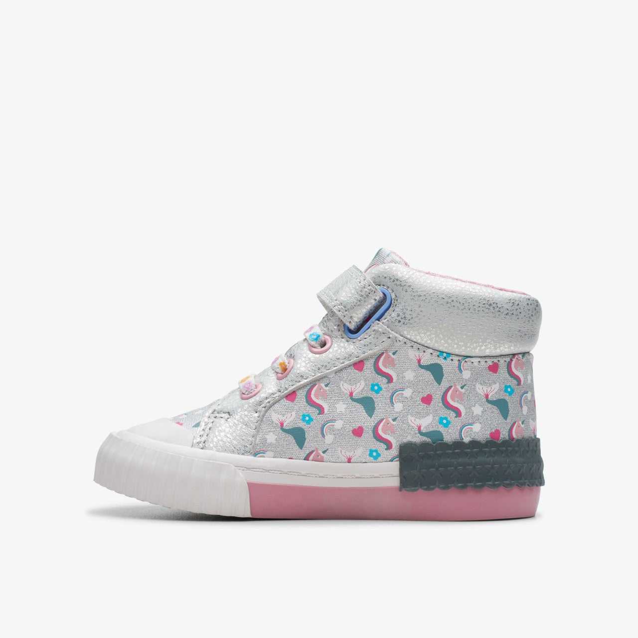 Foxing Halo Hi Toddler Silver | Clarks