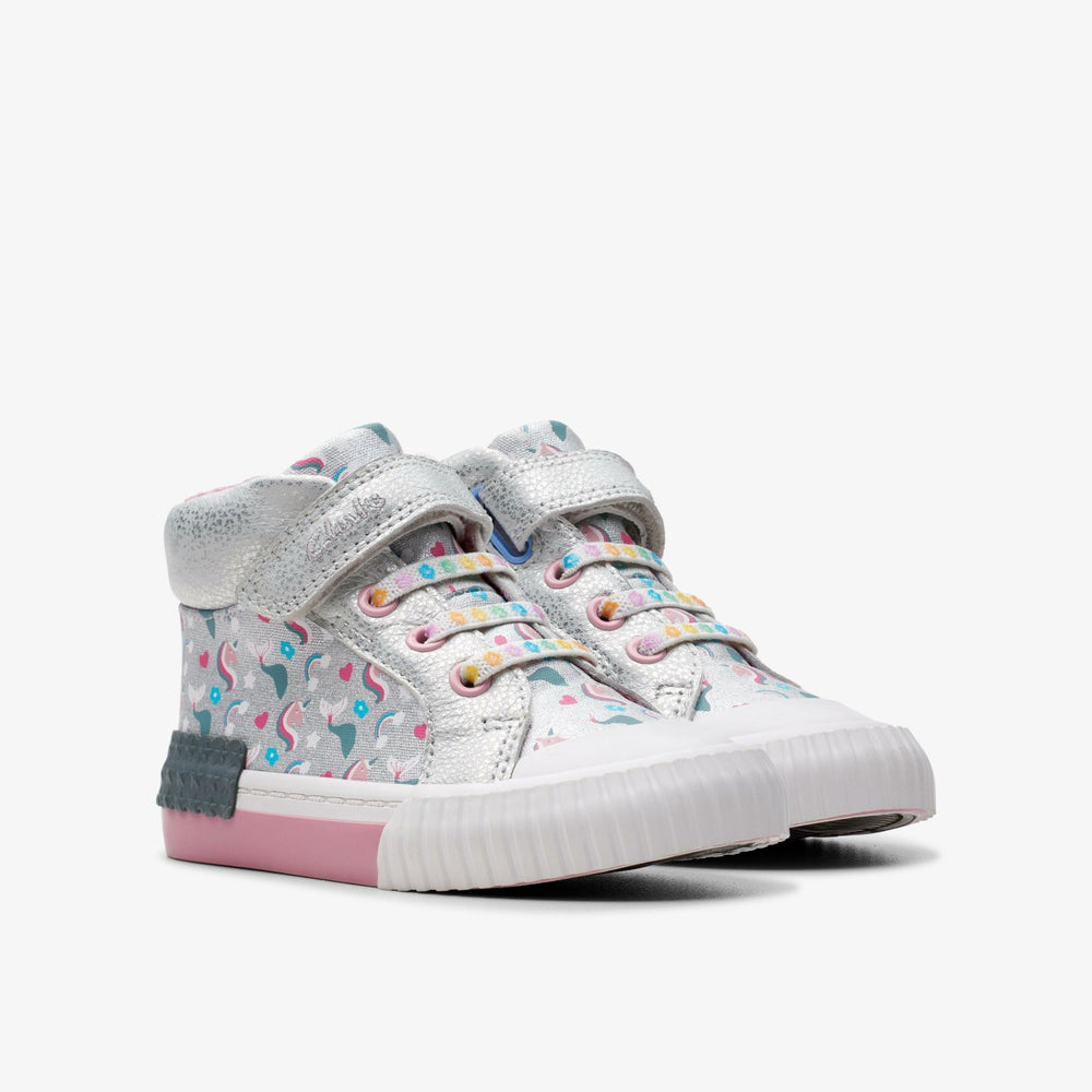 Foxing Halo Hi Toddler Silver | Clarks