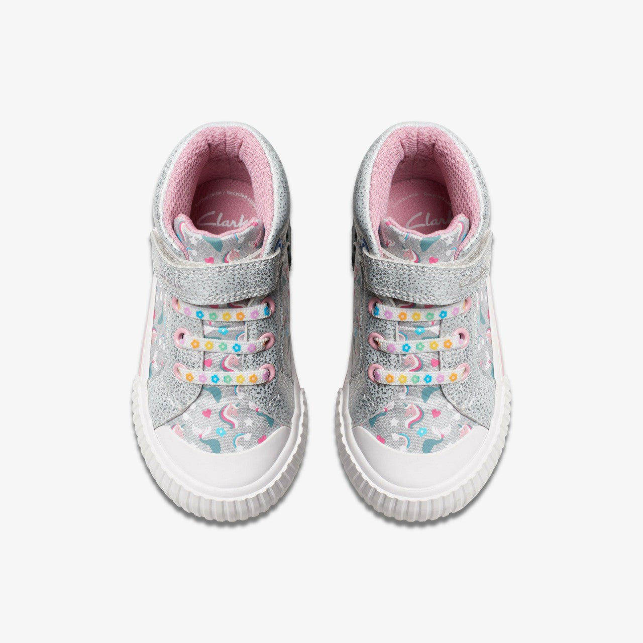 Foxing Halo Hi Toddler Silver | Clarks