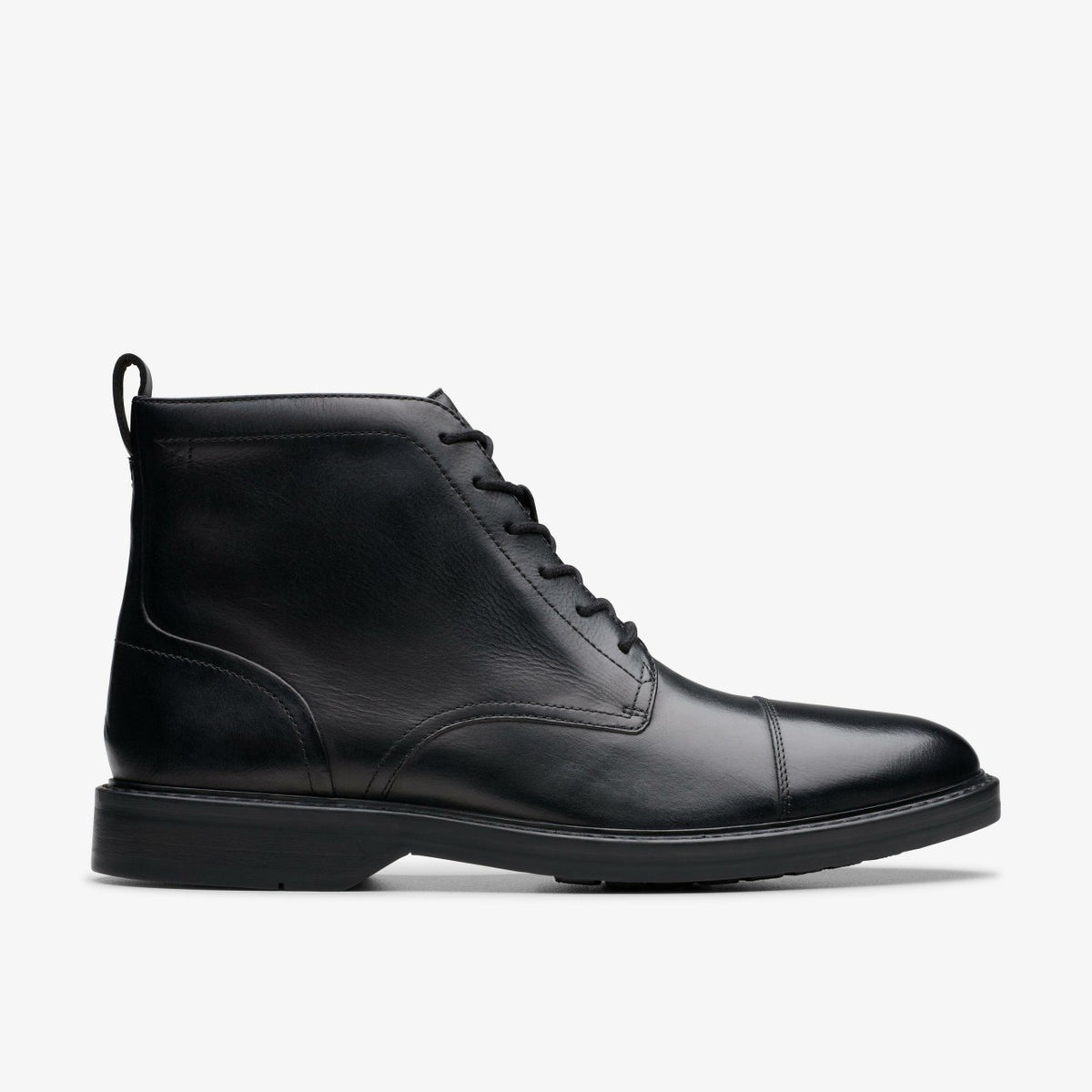 Aldwin Cap Black Leather | Clarks