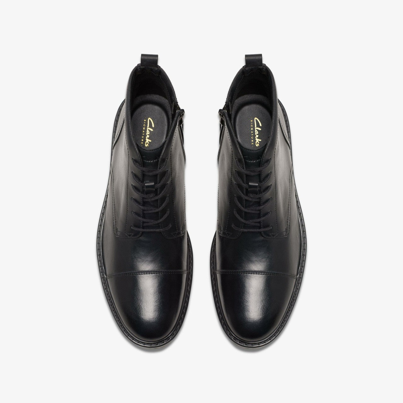 Aldwin Cap Black Leather | Clarks