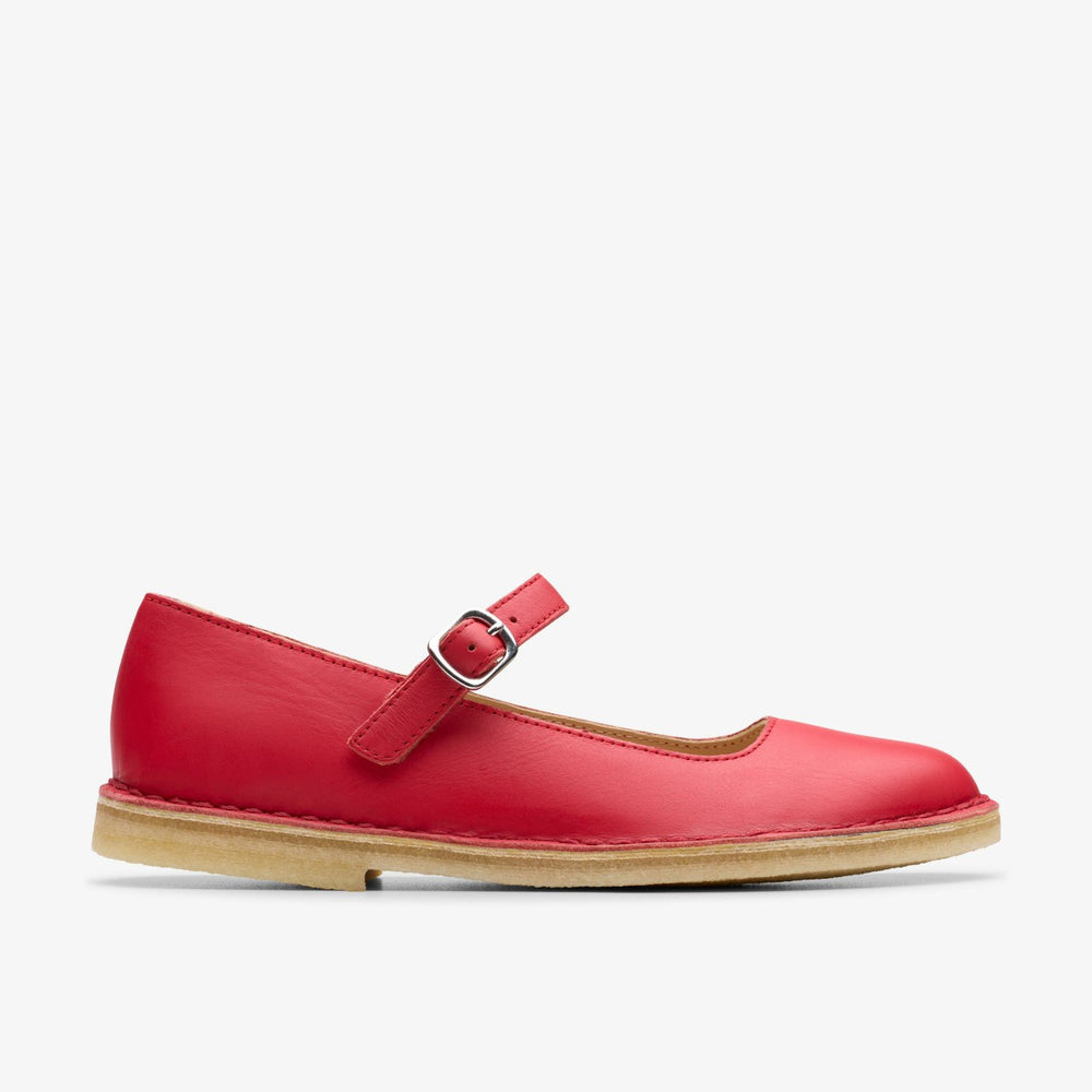 Desert Jane Red Leather | Clarks