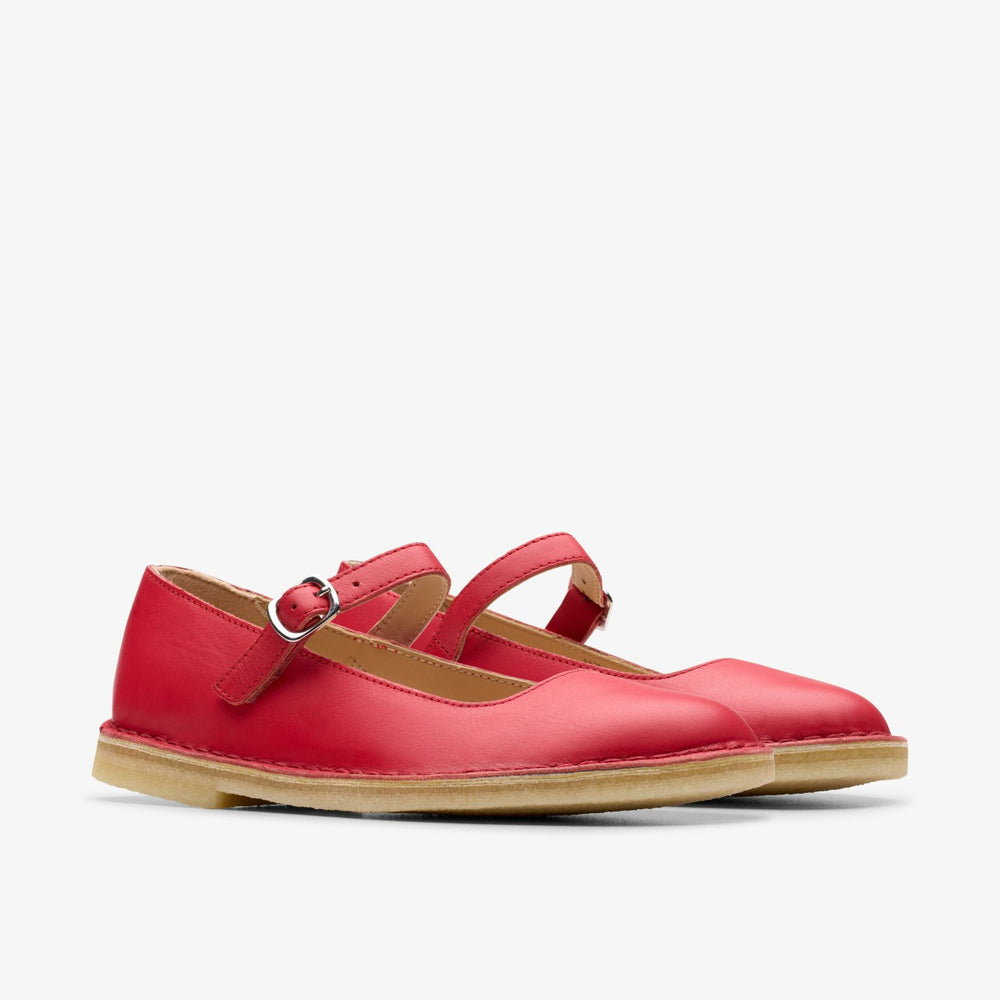Desert Jane Red Leather | Clarks