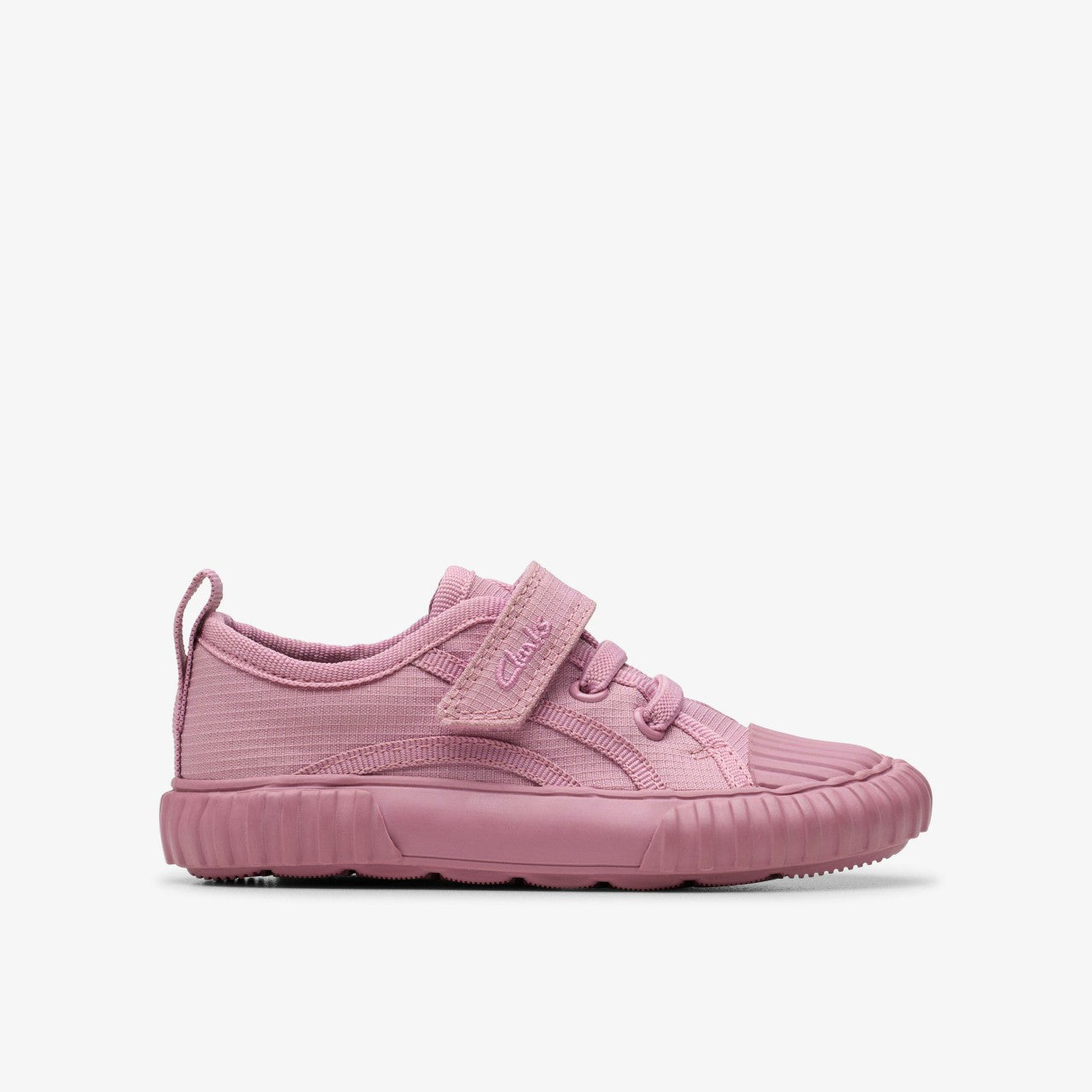 Foxing Stitch Toddler Pink Fabric | Clarks