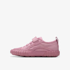 Foxing Stitch Toddler Pink Fabric | Clarks