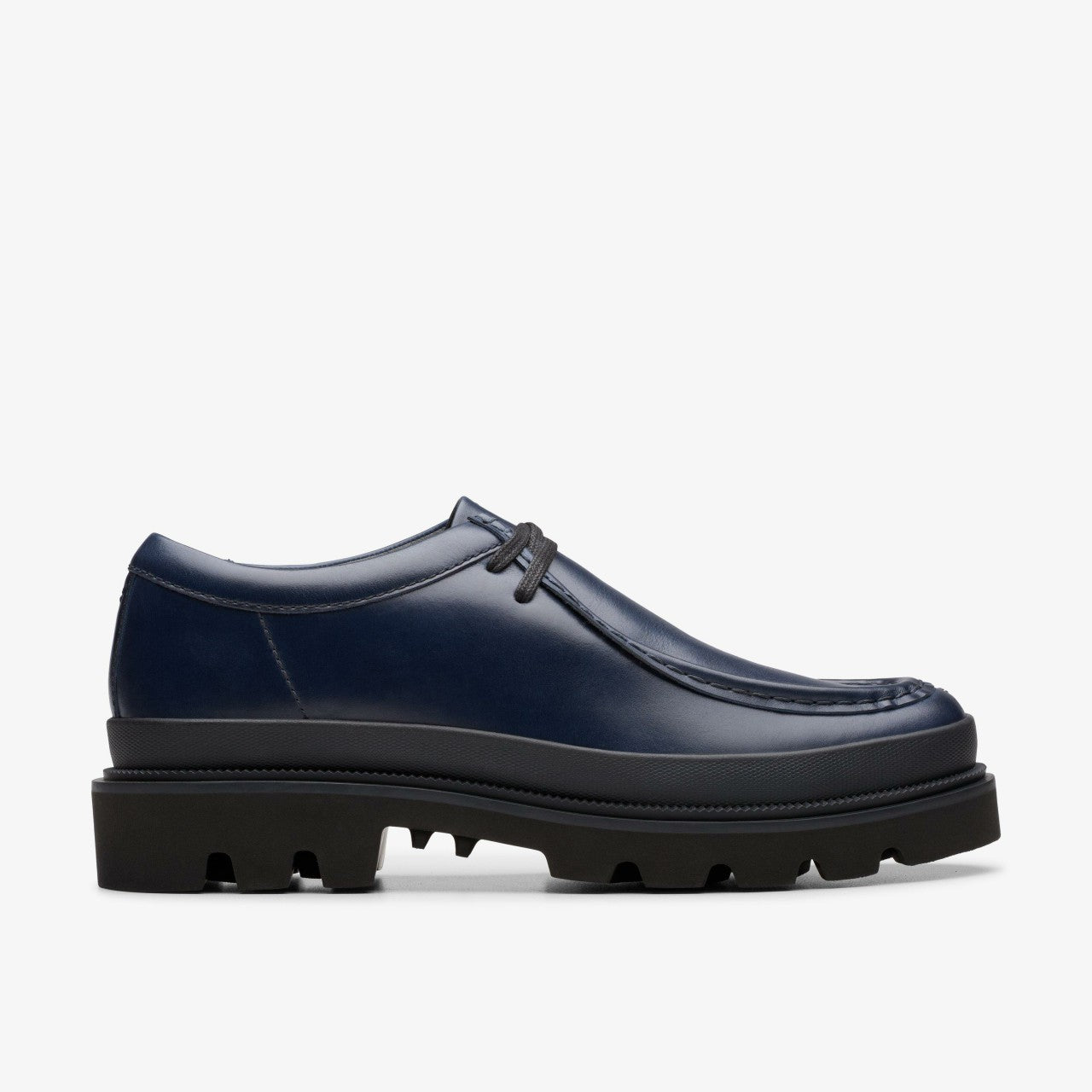 Badell Seam Navy Leather | Clarks